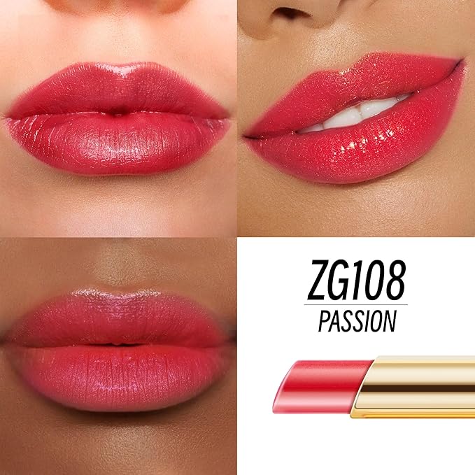 Depuplum Red Mulberry Nude Lipstick Set for Women Shimmer Tinted Lip Balm Hydrating Moisturizing Lip Gloss Cruelty Free Lip Makeup, DM108/109/118