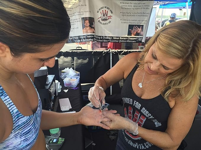 RipFix Hand Repair Balm for Dry Cracked Hands, Hand Salve for Gymnastics and Rock Climbers, Rip Fix Climbing Salve for Men and Women, Premium Gymnast Balm for Hardworking Hands, 3 Travel 0.3 oz Tins