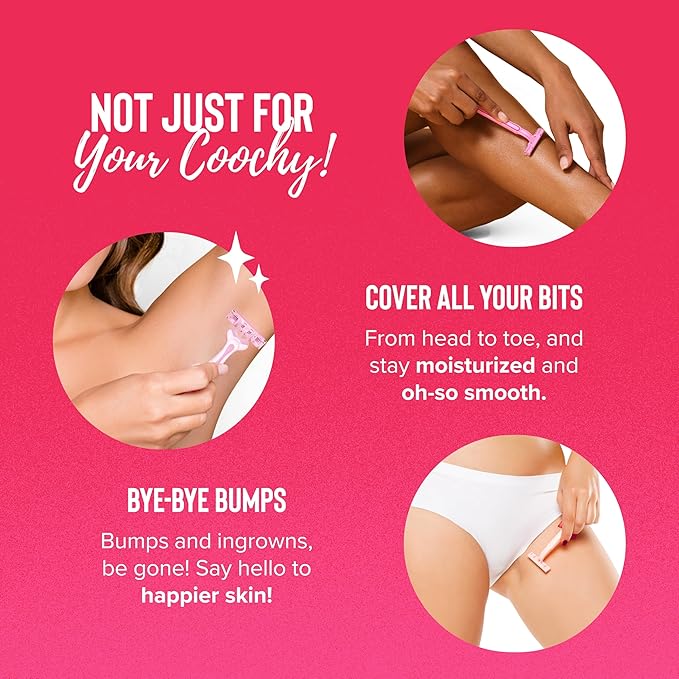 Coochy Shave Cream - Moisturizing Shave Lotion - Gentle Intimate Shaving Cream - For Bikini Area, Underarms, Legs & More - Rash-Free, Hydrating Formula - Seduction - 7.2 oz