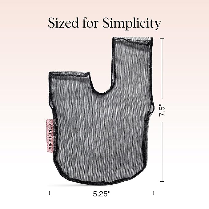 Kitsch Bar Soap Saver Bag – Patented Mesh Bag Soap Holder for Shampoo and Conditioner Bars - Extends Use & Prevents Soggy Mess - Recycled Mesh Beauty Pouch, Eco-Friendly – Black