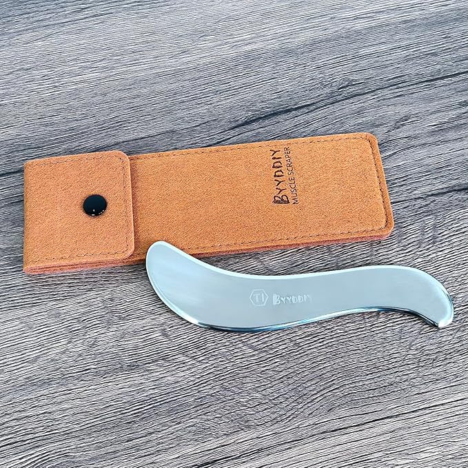 BYYDDIY Hypoallergenic Titanium Gua Sha Muscle Scraper Tool,Muscle Scraping Tool (S-TI)