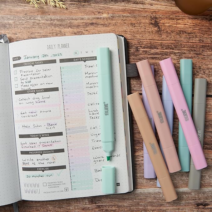 BLIEVE- Aesthetic Bible Highlighters No Bleed Through Assorted Colors, Cute Highlighter Dual Tip For Journaling Supplies And School Accessories, Bible Highlighters And Pens No Bleed (PASTEL)