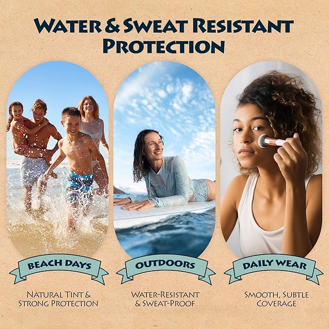 Kokua Sun Care Hawaiian Reef Safe SPF 30 | Zinc Oxide | Tinted Mineral for Face & Body | Sun Protection | Water Resistant | Chemical Free | Natural Ingredients