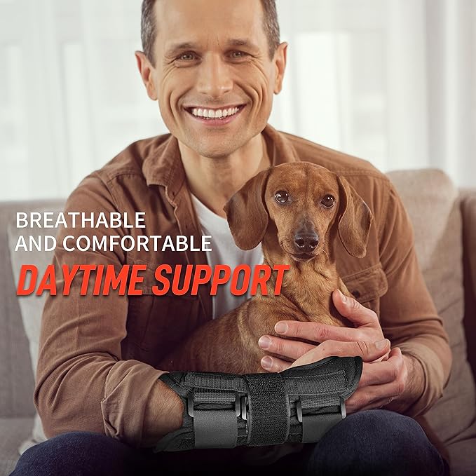 FEATOL Wrist Brace for Carpal Tunnel, Adjustable Night Wrist Support Brace with Splints Left Hand, Large/X-Large, Hand Support for Arthritis, Tendonitis, Sprain, Injuries