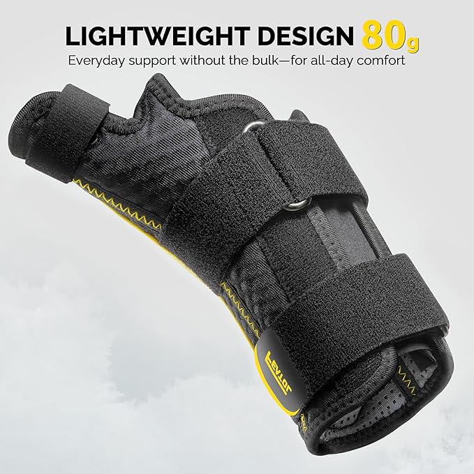 FEATOL Thumb Brace Right Hand - Ergonomic Support for Trigger Thumb, De Quervain's Tenosynovitis, Lightweight Wrist Brace for Carpal Tunnel, Size L/XL, 6.6"-9"