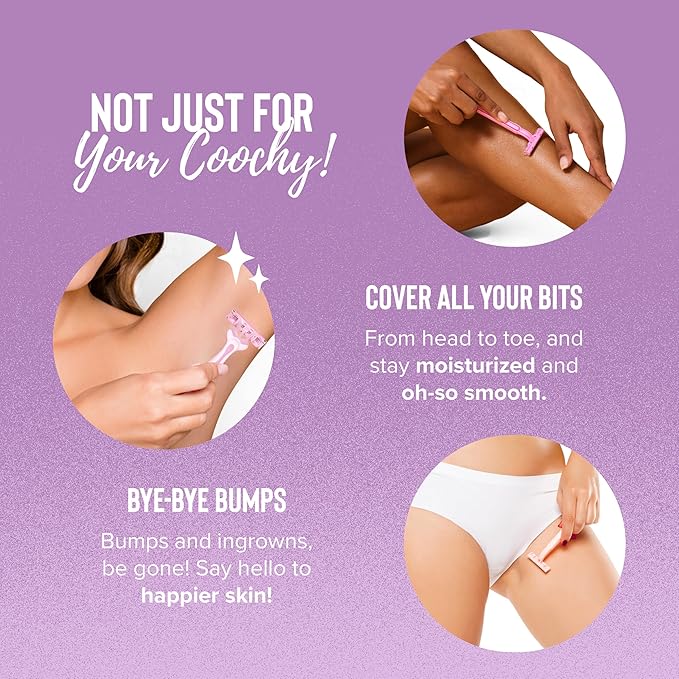 Coochy Shave Cream - Moisturizing Shave Lotion - Gentle Intimate Shaving Cream - For Bikini Area, Underarms, Legs & More - Rash-Free, Hydrating Formula - Floral Haze, 7.2 oz