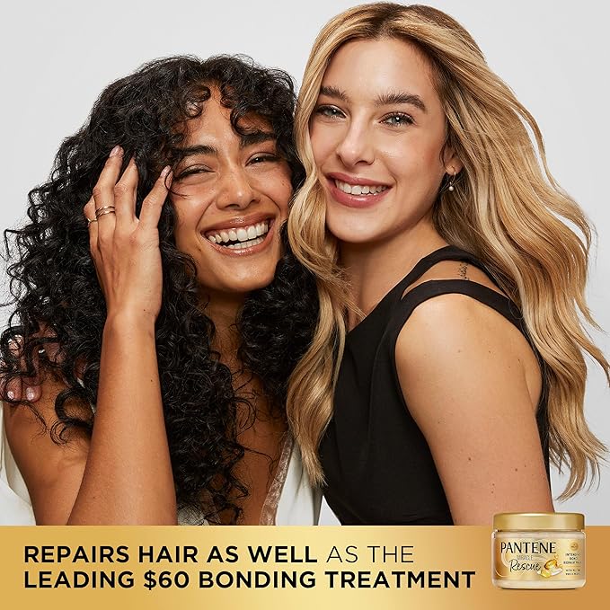 Pantene Miracle Rescue Hair Mask, Intensive Bond Repair with Pro-V Pearls, Melts Away Damage, Builds Bonds, Strengthens Against Damage, Deep Conditioning for Dry Damaged Hair, 10.1 fl oz(Pack of 12)
