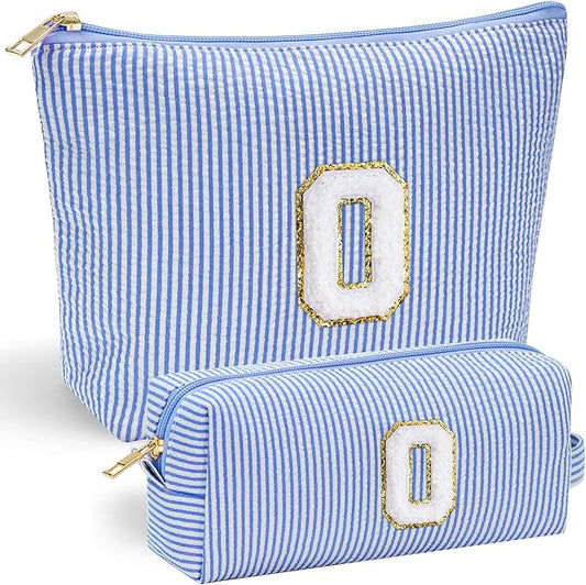 YOOLIFE Makeup Bag Cosmetic Bag, Travel Makeup Bag Portable Pouch Open Flat Make Up Organizer Bag for Toiletries Brushes Small Makeup Bag Gifts for Wife Sister Friend Teacher Girlfriend Mothers Day O