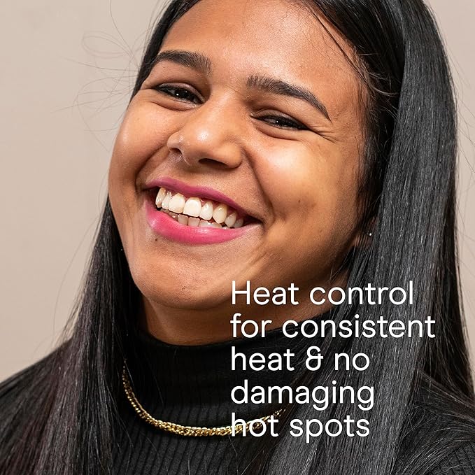 Infiniti PRO CONAIR Tourmaline Ceramic 1 ¼-Inch Flat Iron Digital Hair Straightener, 1 ¼-Inch Flat Iron to Straighten or Curl, 5 Heat Settings, for All Hair Types and Textures, Dark Gray