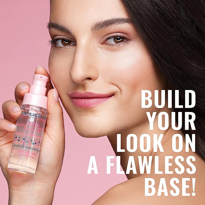 Dermacol - Satin Makeup Base, Matte Face Primer for Wrinkles and Pores, Transparent Makeup Primer for Oily Skin & Dry and Combination Skin, Easy to Blend Pore Filling Primer, No Preservatives, 30 mL