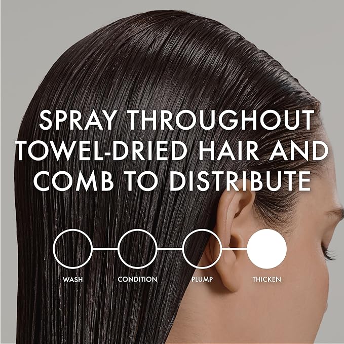 John Frieda ULTRAfiller+ Thickening Spray for Fine Hair, Volumizing Hair Spray, with Biotin and Hyaluronic Acid, 5 Fl Oz