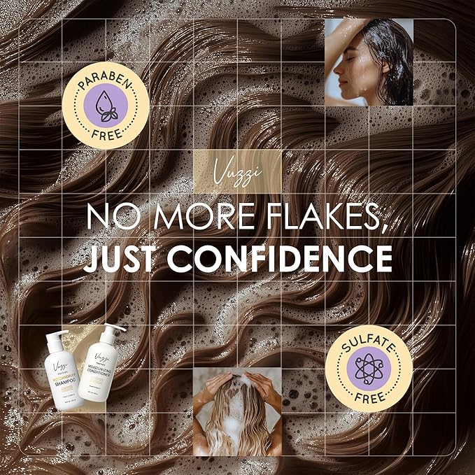 Moisturizing Conditioner for Flake-Free, Healthy Scalp & Hair Growth - Sulfate-Free, Paraben-Free & Natural Conditioner for All Hair Types