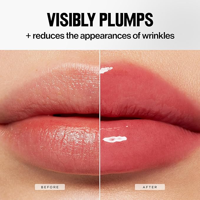 REVLON PhotoReady Instant Plump Serum, Plumping Gloss, Hydrating, Non-Sticky & High Shine Finish, 009 Lip Floaties, 0.25 fl oz