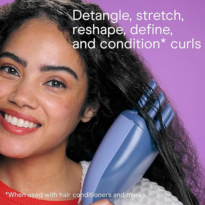 Infiniti PRO by CONAIR Steam Therapy Hair Steamer, Portable Styling Tool with 7-Inch Diffuser Attachment, 30-Second Heat-Up, Penetrating Steam for Detangling, Reshaping, and Volumizing Curls, Blue