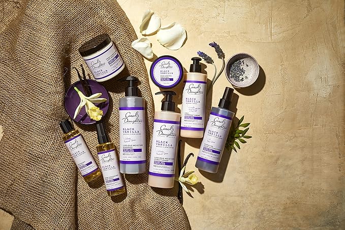 Carol's Daughter Black Vanilla Sulfate Free Shampoo and Conditioner Set for Curly, Wavy or Natural Hair, Moisturizing Hair Care for Dry, Damaged Split Ends, 1 Kit