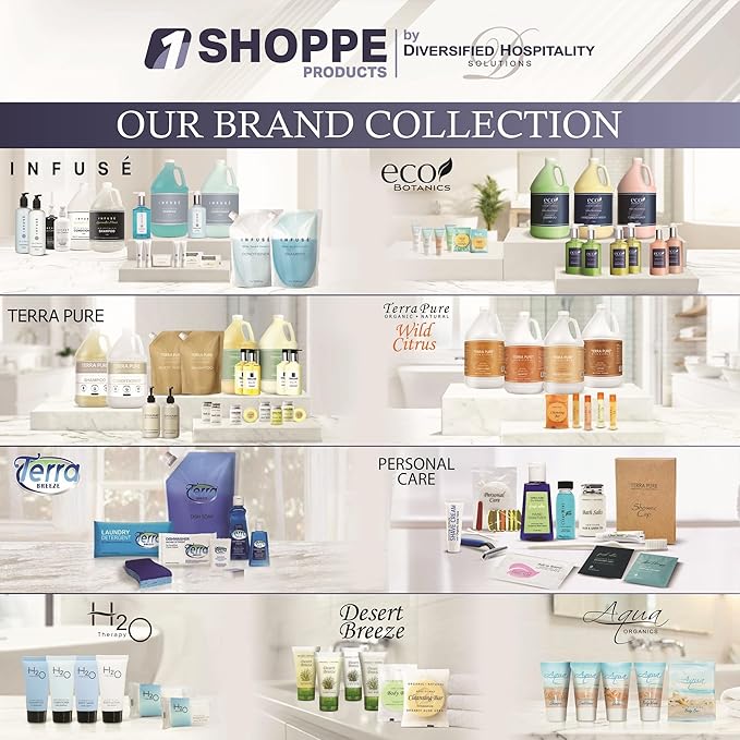 Travel Size Hotel Conditioner 100 Count 1oz Bottles Guest Amenities for Hotels Vacation Rentals & Short Term Rentals Paraben Free White Tea and Coconut Scent Infused with Aloe & Olive Oil | Terra Pure