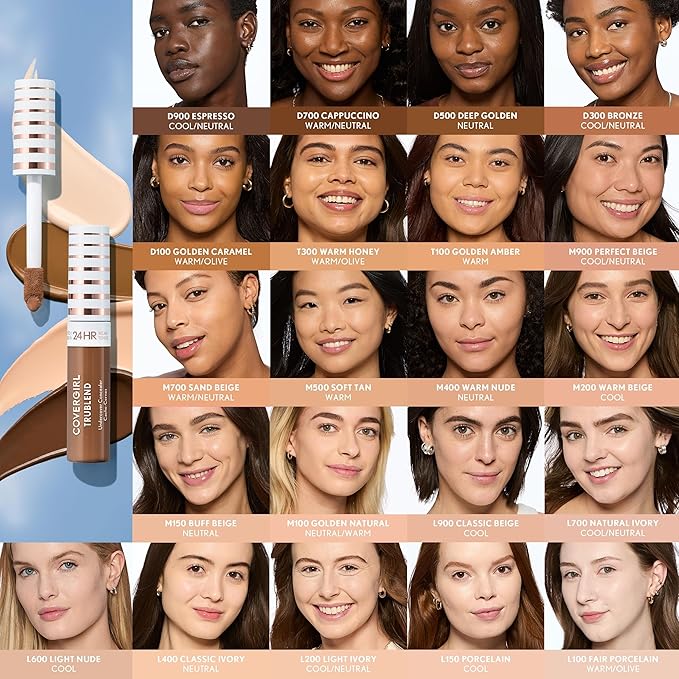 COVERGIRL TruBlend Undercover Concealer, Buildable, Full Coverage, 24-Hour Wear, Matte Finish - M200 Warm Beige