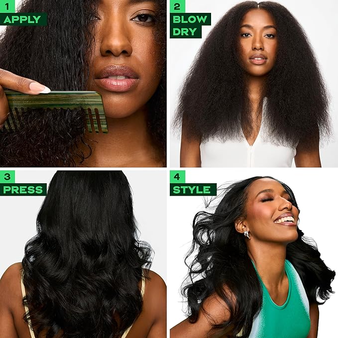 SheaMoisture Silk Press Prep Cream with Plant-Derived Straightening Actives, Alma Oil & Hydroplex Technology Provides Heat Protection While Helping to Preserve Natural Curl Pattern 3.3fl oz